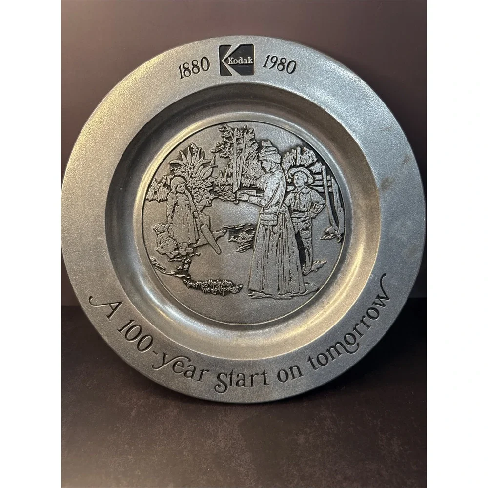 A 100-Year Start On Tomorrow 1880-1980 Kodak Pewter Plate